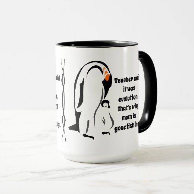 Mug Père Penguin Empereur debout avec son fils (Devant droit)