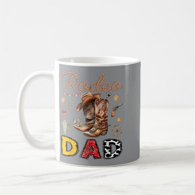 Mug Père Rodéo Occidental Cow-boy Anniversaire Drôle G (Gauche)