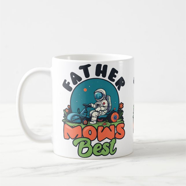 Mug Père Tond Le Meilleur Atronaut Conception Paysagis (Gauche)