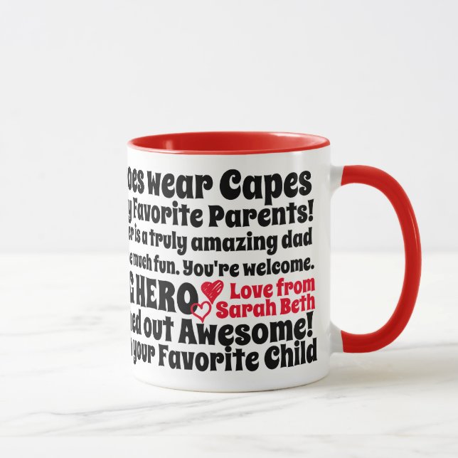 Mug Pères Anniversaire drôle Citations de voeux de fil (Droite)