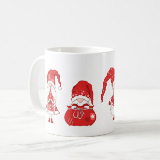 Mug Pères Noël rouges avec sac de Santa