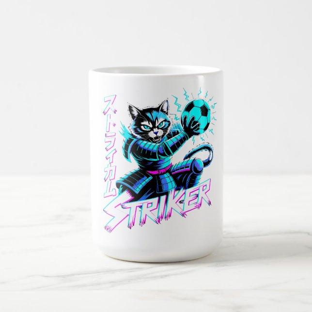 Mug Perfect Anime Gamer Gift for Soccer Fans & Cat Lov (Centre)