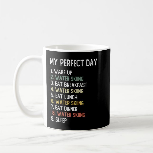 Mug Perfect Day Water Skiing Shirts Men Boys Teen Wate (Gauche)