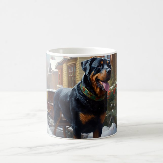 Mug Période de fêtes de Noël Rottweiler (Centre)
