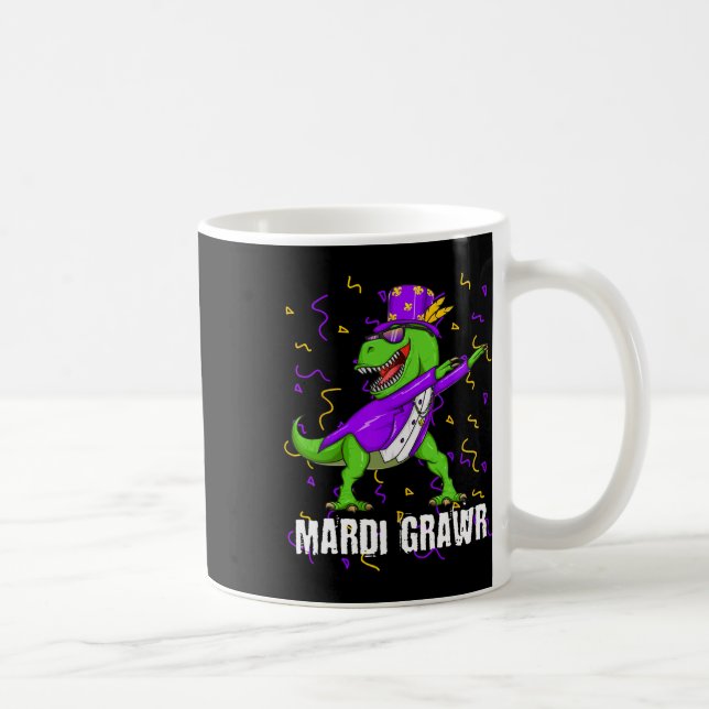 Mug Perle Mardi Gras Dabbing T Rex Dinosaur Mardi Graw (Droite)