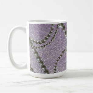 Mug Perles avec bouchon de café Mauve en métal