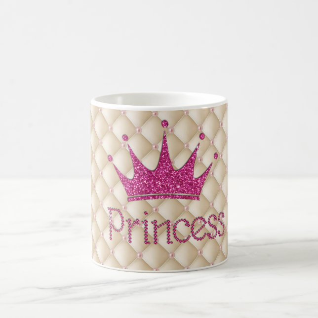 Mug Perles Charmantes Chic ,Diadème, Princesse,Paillet (Centre)