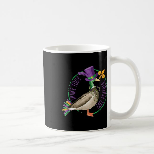 Mug Perles de Mardi Gras secouez votre plume de queue  (Droite)