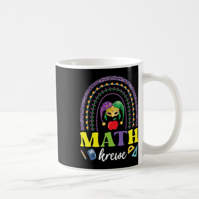 Mug Perles de Masque Arc-en-ciel Mardi Gras Math Krewe (Droite)