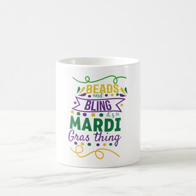 Mug Perles et Bling C'est une chose de Mardi Gras (Centre)
