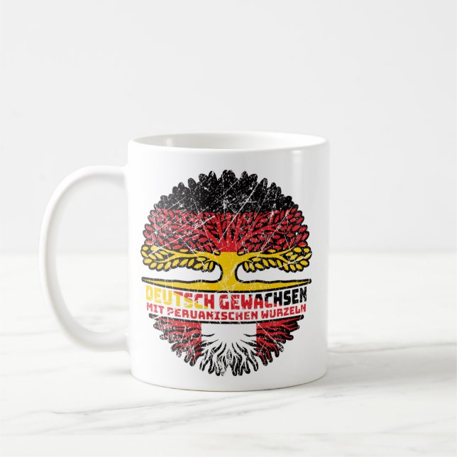 Mug Pérou Peruanisch Deutsch Deutschland Baum Wurzel (Gauche)