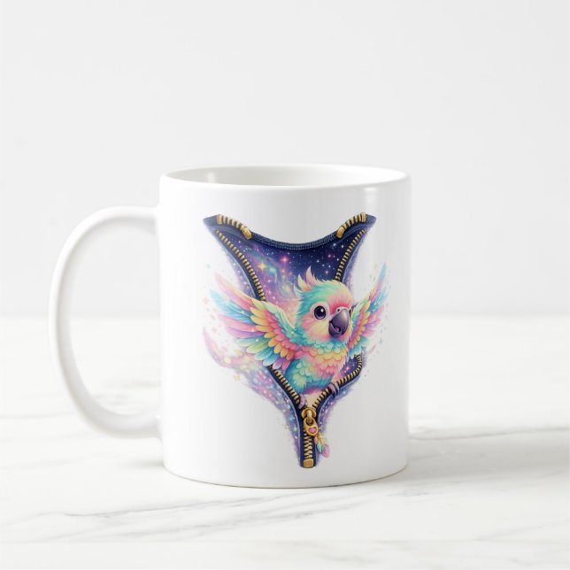 Mug Perroquet à travers la Coupe Cosmique à fermeture  (Gauche)