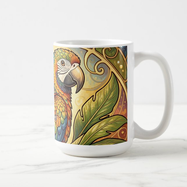 Mug Perroquet Arc-en-ciel vibrant Art nouveau (Droite)