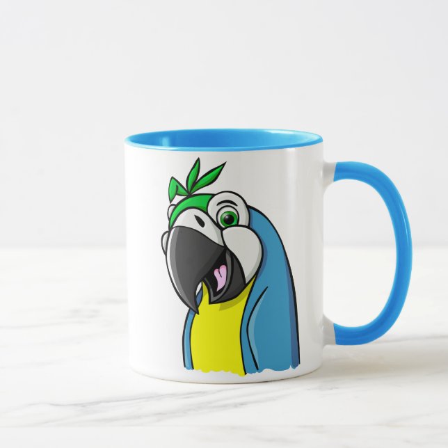 Mug Perroquet de bande dessinée (Droite)