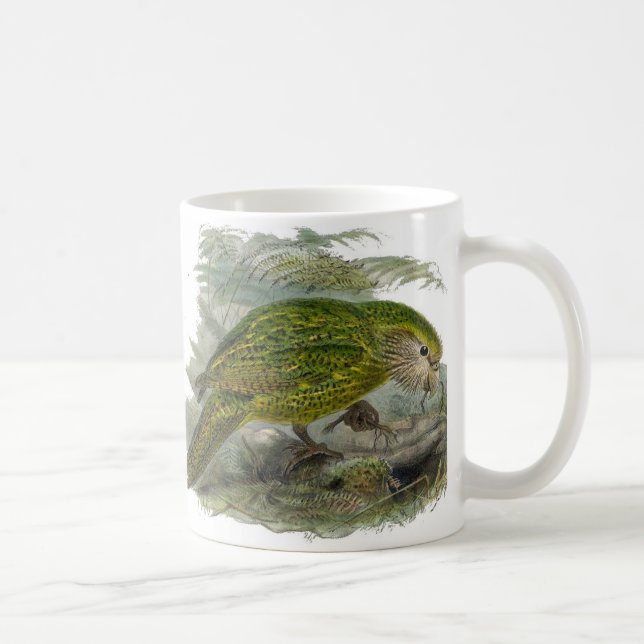 Mug Perroquet de Chouette verte Kakapo, Illustration d (Droite)