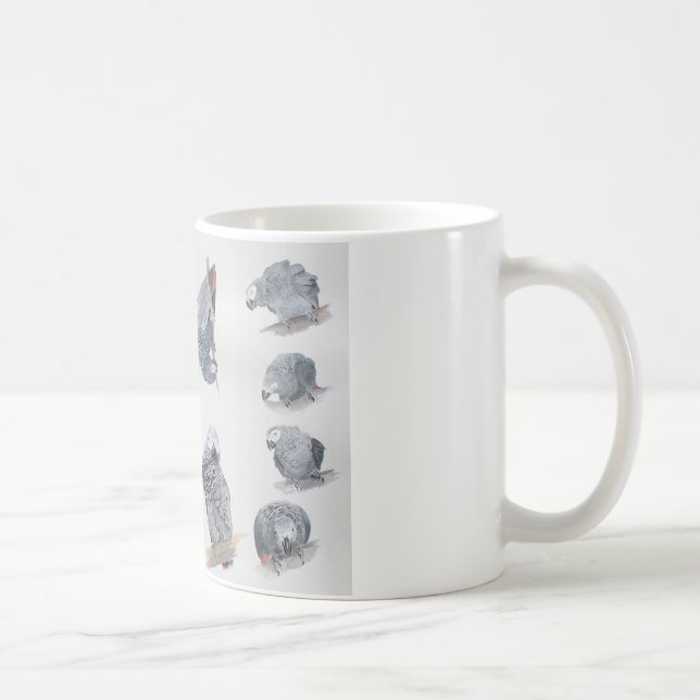 Mug Perroquet de gris africain. Exclusivité conçue par (Droite)