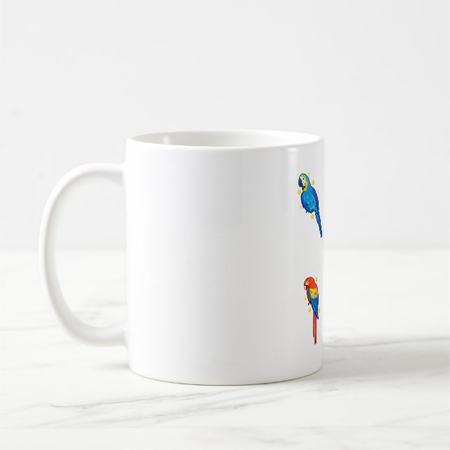 Mug Perroquet de Macaw Plaisir � art animal mignon (Gauche)