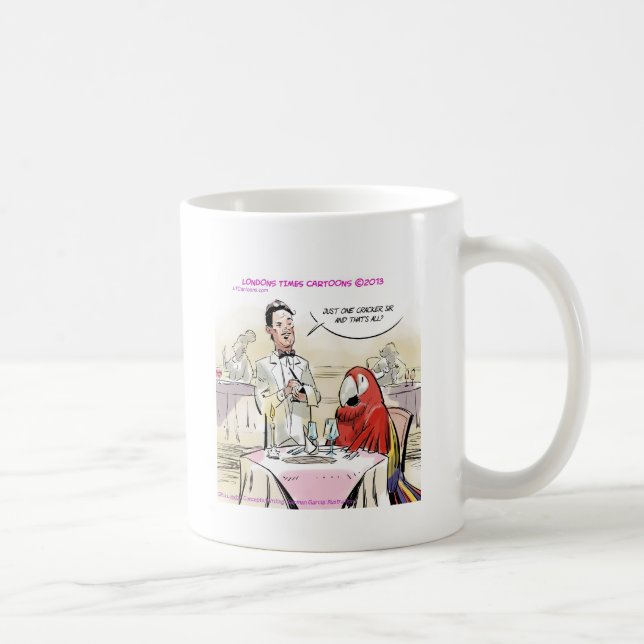 Mug Perroquet Dîner Élégant Drôle (Droite)
