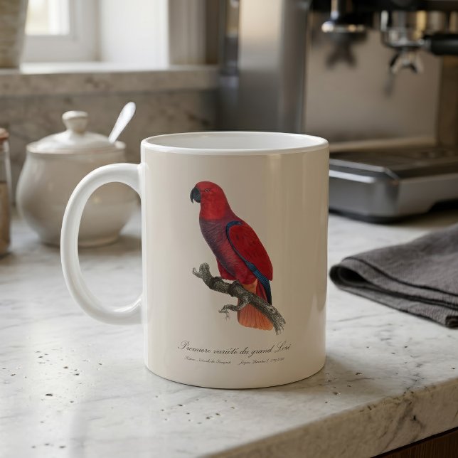 Mug Perroquet éclectus de Vosmaer, Eclectus Roratus Vo (Vosmaer Eclectus Parrot, Eclectus Roratus Vosmaeri. Coffee Mug)