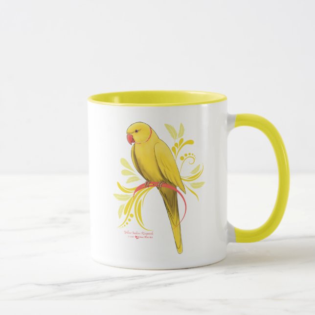 Mug Perroquet jaune de Ringneck d'Indien (Droite)