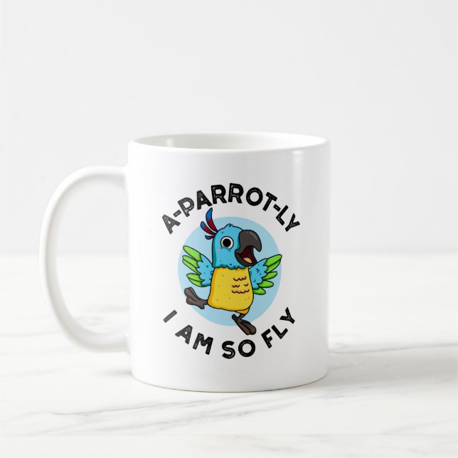 Mug Perroquet-ly Je Suis Si Fly Funny Animal Parrot Pu (Gauche)