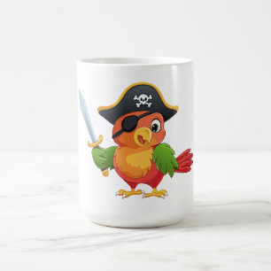 Mug Perroquet pirate de dessin animé mignon