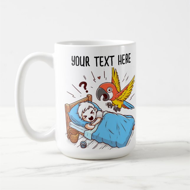 MUG PERROQUET RÉVEIL ALARME (Gauche)