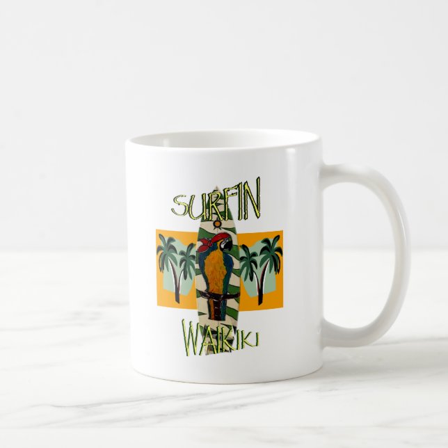 Mug Perroquet surfeur (Droite)