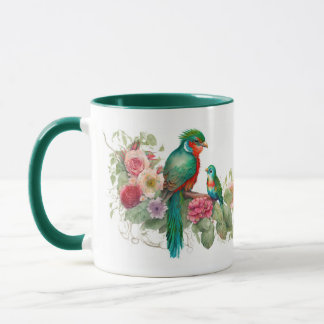 Mug Perroquet vert et bébé