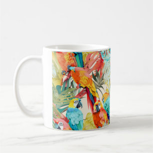 Mug Perroquets de papier de recouvrement