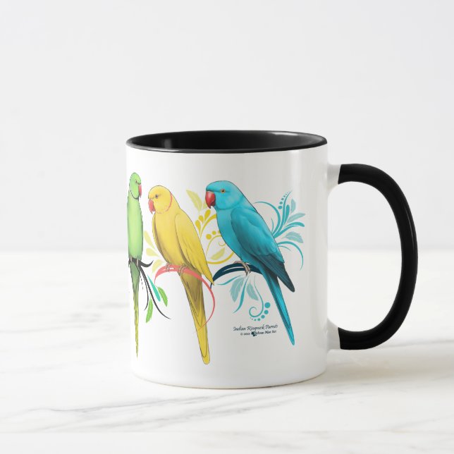 Mug Perroquets de Ringneck d'Indien (Droite)