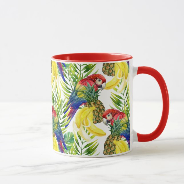 Mug Perroquets Et Fruits Tropicaux (Droite)