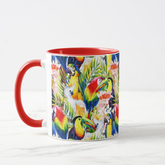 Mug Perroquets et palmettes (Gauche)