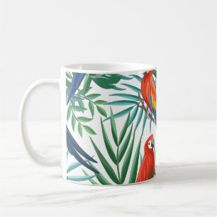 Mug Perroquets tropicaux : Palmier luxuriant sans tran