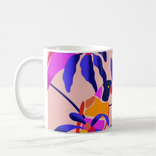 Mug Perroquets Vintages roses : Illustration Exotique