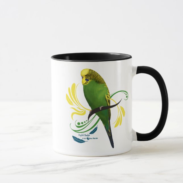 Mug Perruche anglaise verte (Droite)