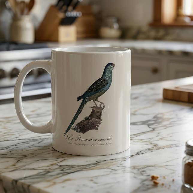 Mug Perruche terrestre ou Perruche des marais, Pezopor (Ground Parrot or Swamp Parrot, Pezoporus Wallicus. Coffee Mug)