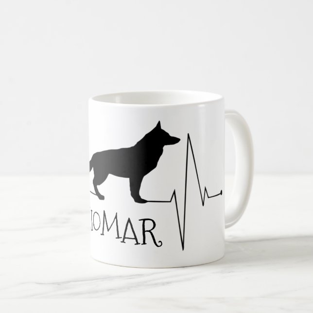 Mug Personalisé Allemand Berger Love Chien Coeur Beat (Devant droit)