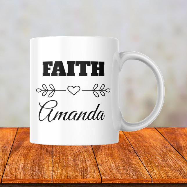 Mug Personalisé Faith Heart Christian (Créateur téléchargé)