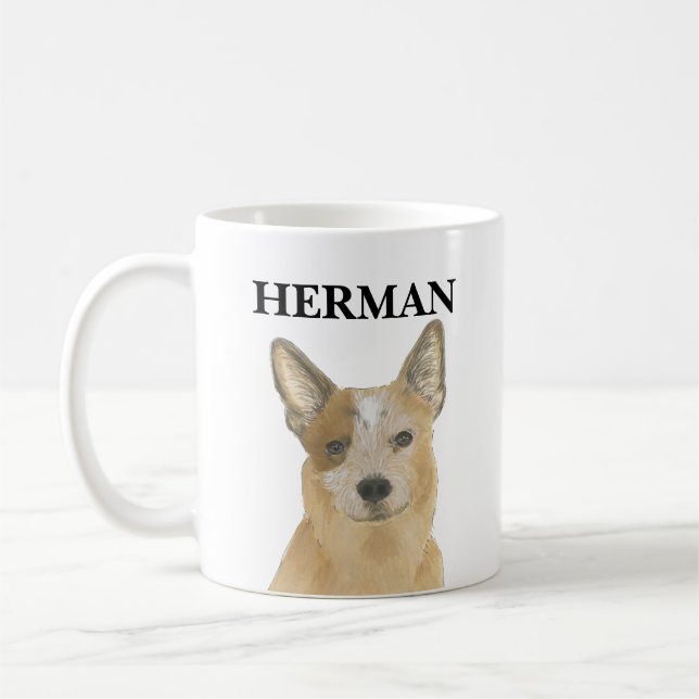 Mug Personalisé Red Heeler Australian Cattledog (Gauche)