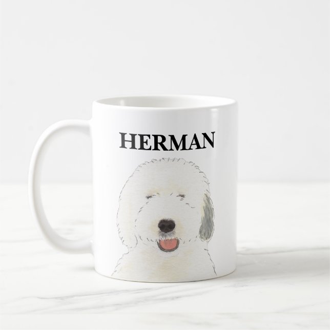 Mug Personalisé Vieux chien anglais (Gauche)