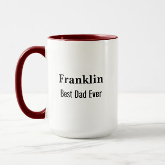 Mug Personalised Best Dad Ever Monogrammed
