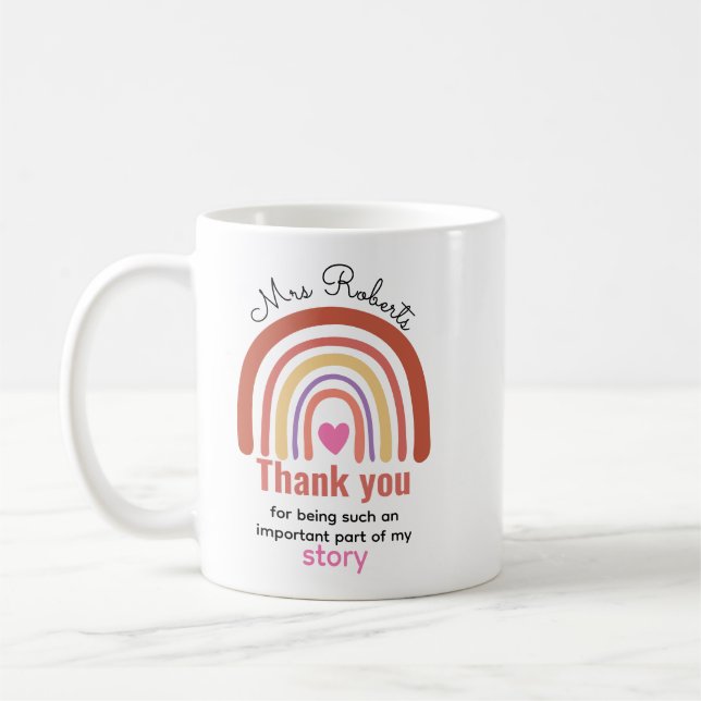 Mug Personalized Back To School  for Teachers Students (Gauche)