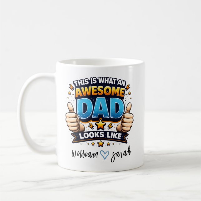 Mug Personalized Best Daddy Ever | Custom Father’s Day (Gauche)