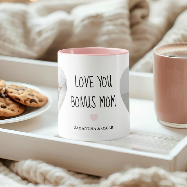 Mug Personalized Bonus Mom Photo | Love You Bonus Mom (Créateur téléchargé)