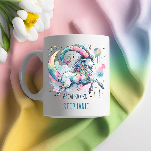 Mug Personalized Capricorn Zodiac Goat Astrology (Personalized Capricorn Zodiac Goat Astrology Coffee Mug)