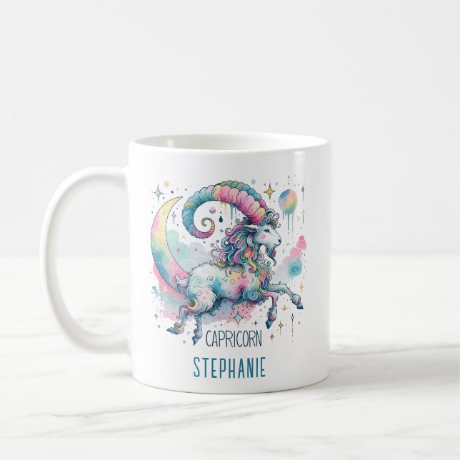 Mug Personalized Capricorn Zodiac Goat Astrology (Gauche)