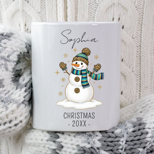 Mug Personalized Christmas Snowman Christmas Winter (Créateur téléchargé)