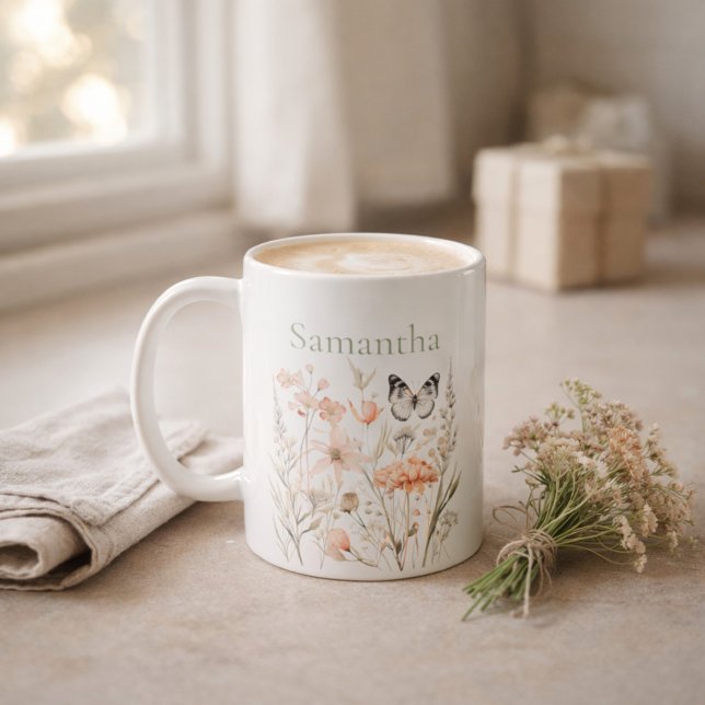Mug Personalized Cottagecore Wildflower (Créateur téléchargé)