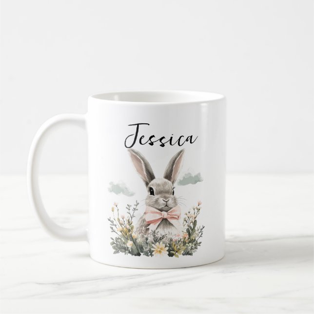 Mug Personalized Cute Rabbit | Adorable Bunny Animal (Gauche)